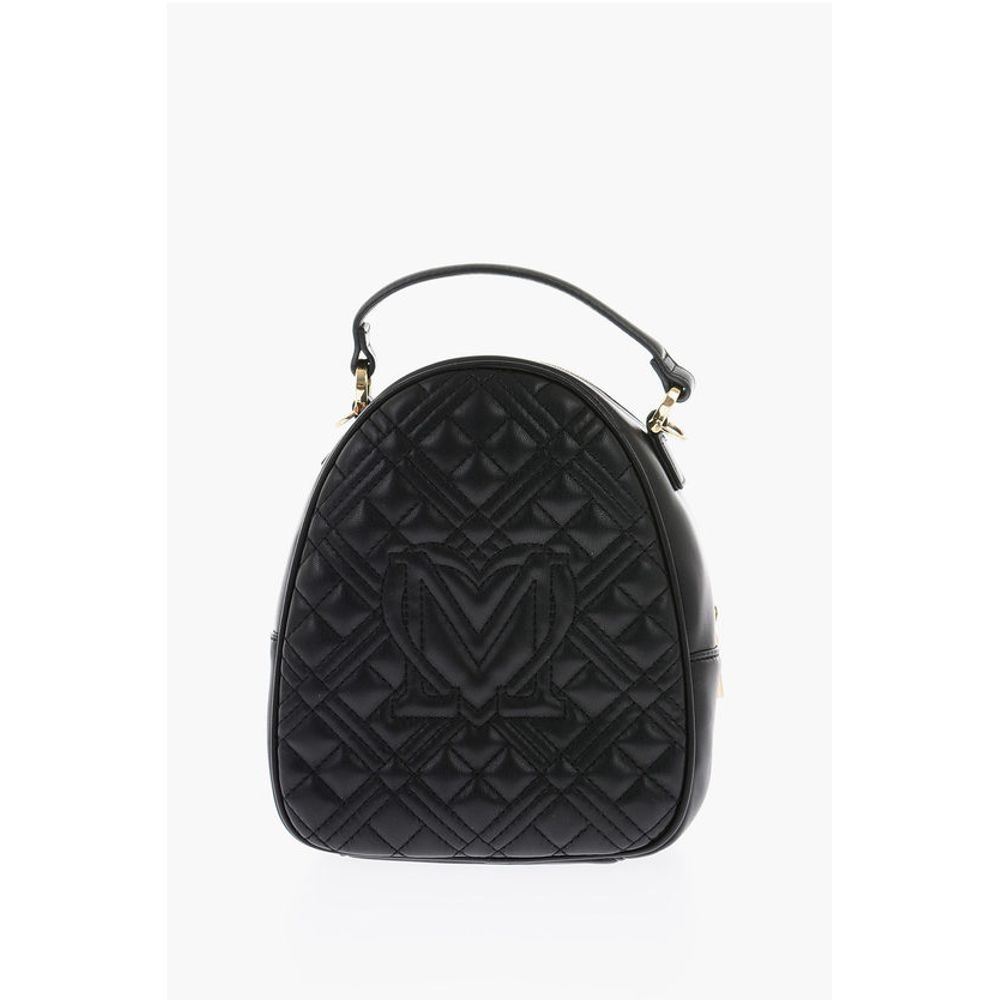 Love Quilted Faux Leather Mini Bag with Golden Details