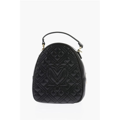 Love Quilted Faux Leather Mini Bag with Golden Details