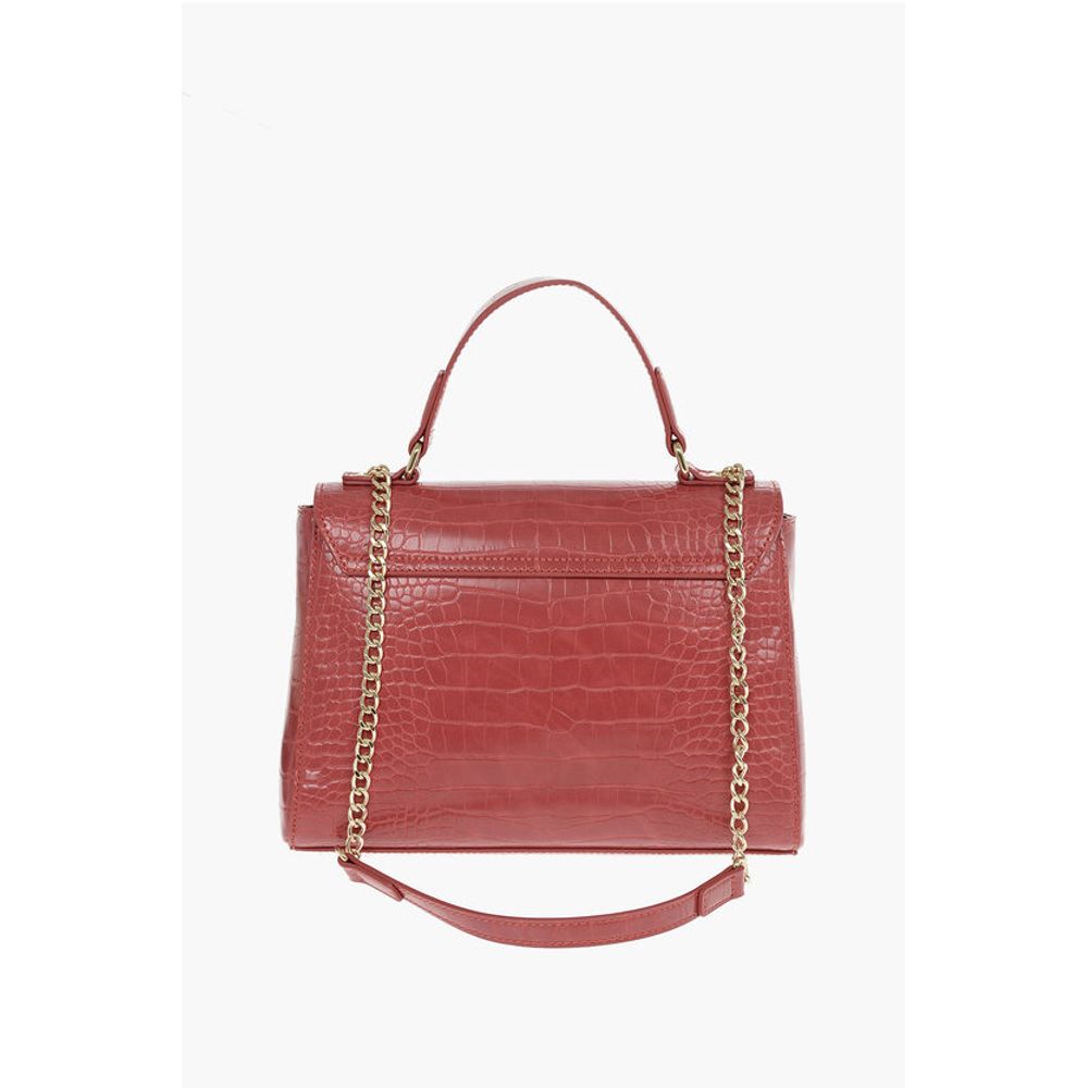 LOVE Crocodile Printed Faux Leather Hand Bag
