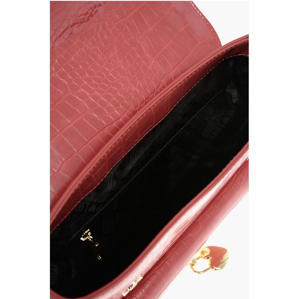 LOVE Crocodile Printed Faux Leather Hand Bag