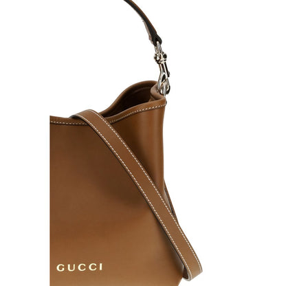 GG Emblem Leather Bucket Bag