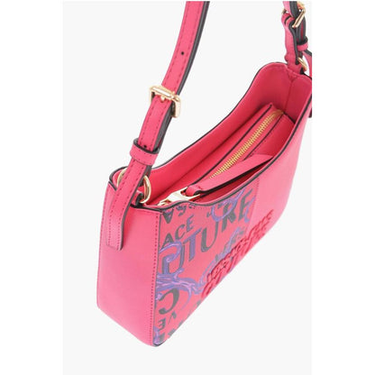 JEANS COUTURE Baroque Motif Shoulder Bag with Embossed Logo