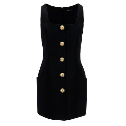 Black Wool Women's Dress