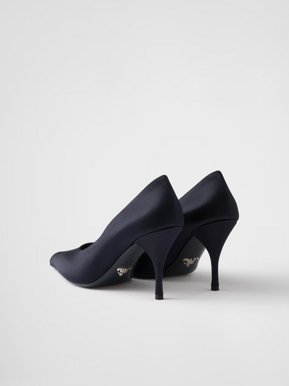 Blue Satin Pumps