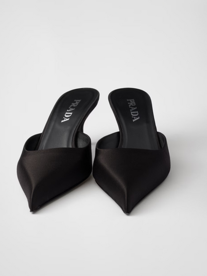 Black Satin Sabot