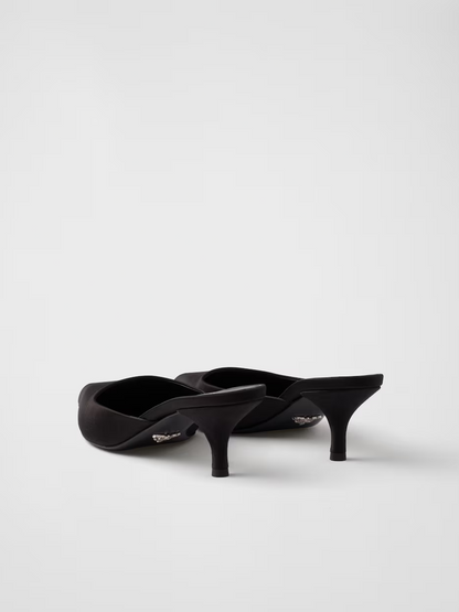 Black Satin Sabot
