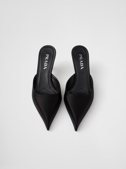 Black Satin Sabot