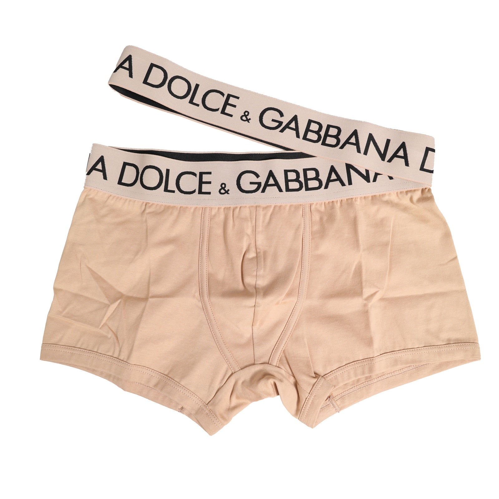 Beige Cotton Stretch Regular Boxer Underwear