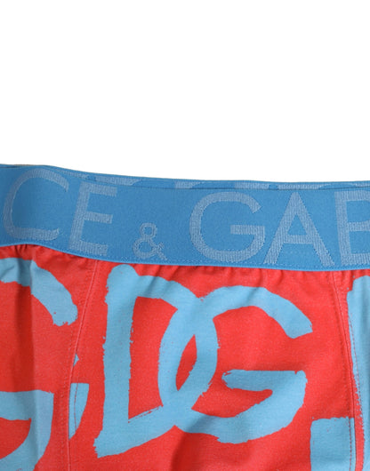 Multicolor Cotton Logo Print Boxer Underwear