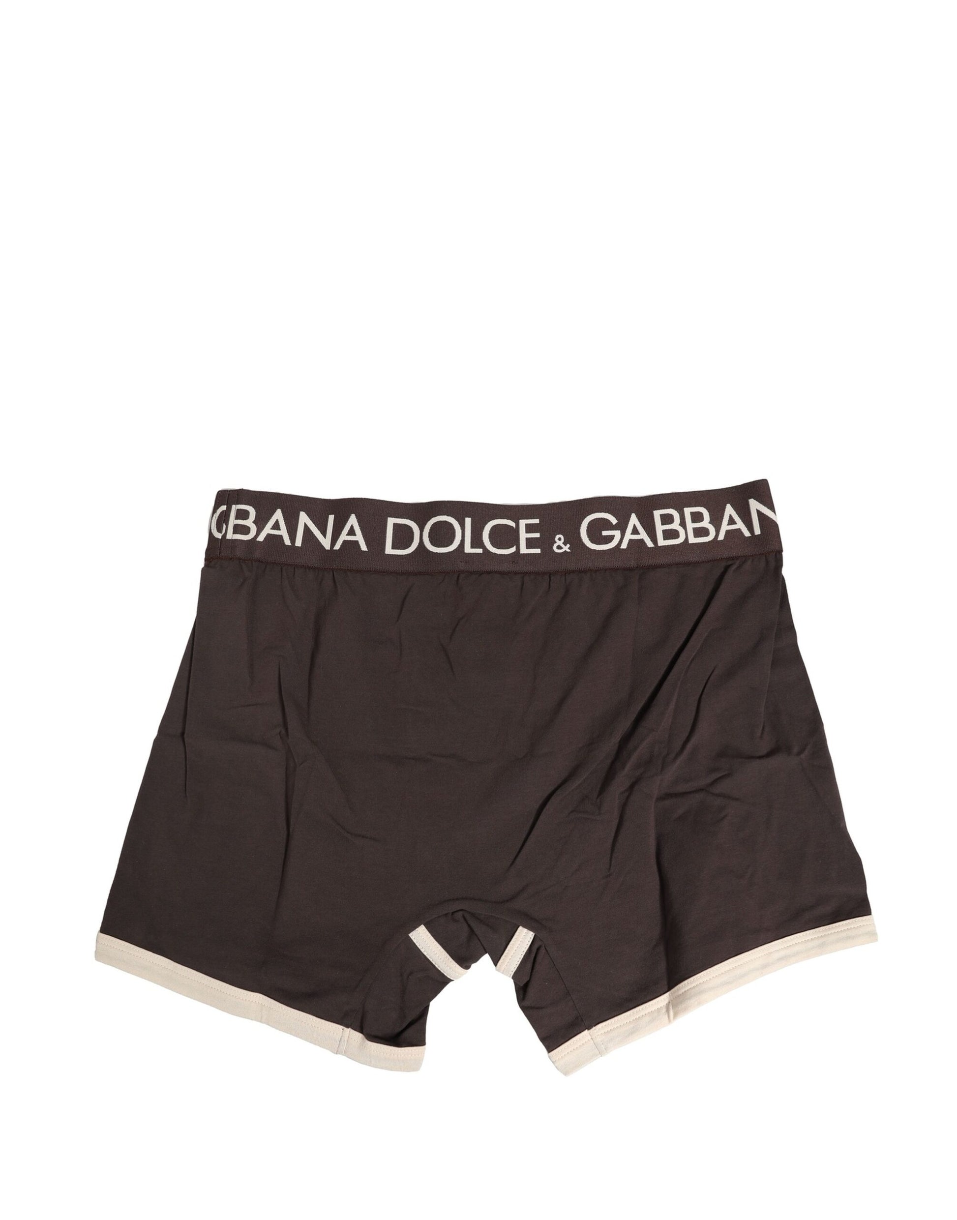 Brown Cotton Stretch Regular Boxer Underwear