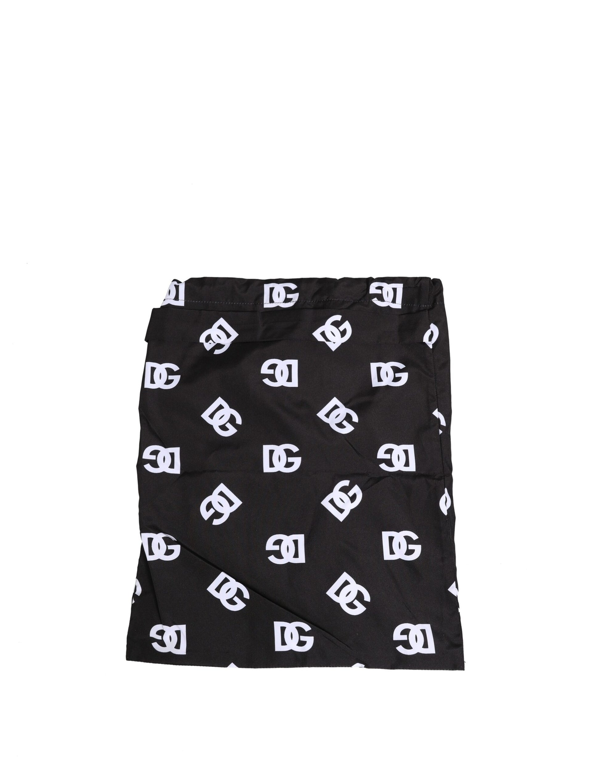 Black Nylon Logo Print Beachwear Brief Swimwear
