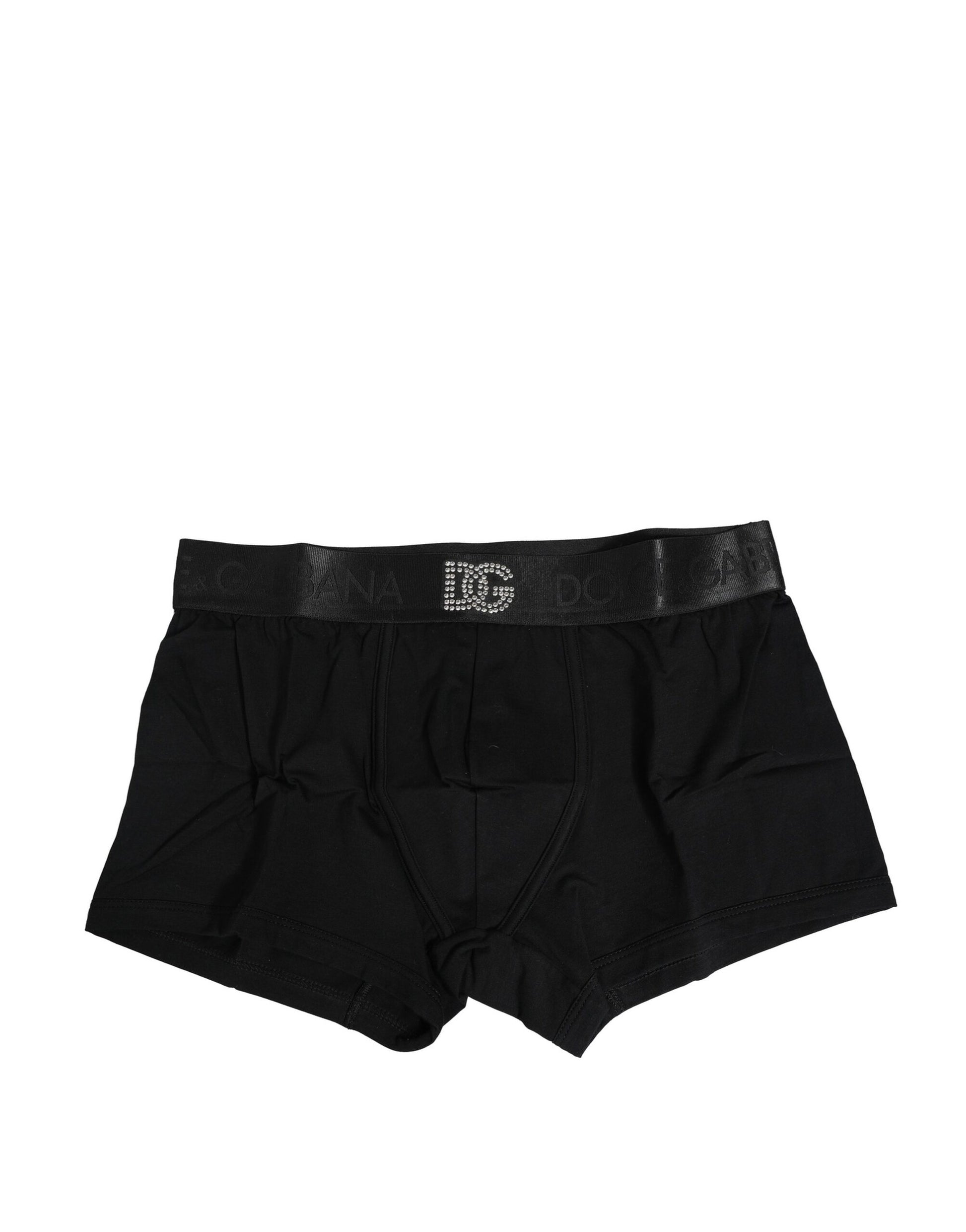 Black Cotton DG Embellish Logo Boxer Underwear