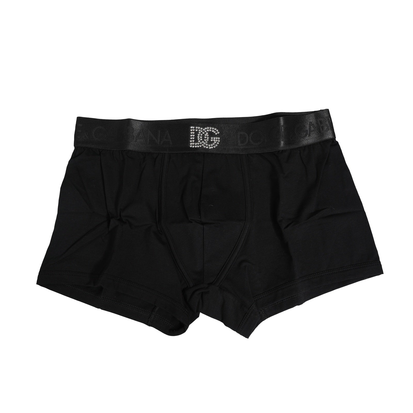 Black Cotton DG Embellish Logo Boxer Underwear