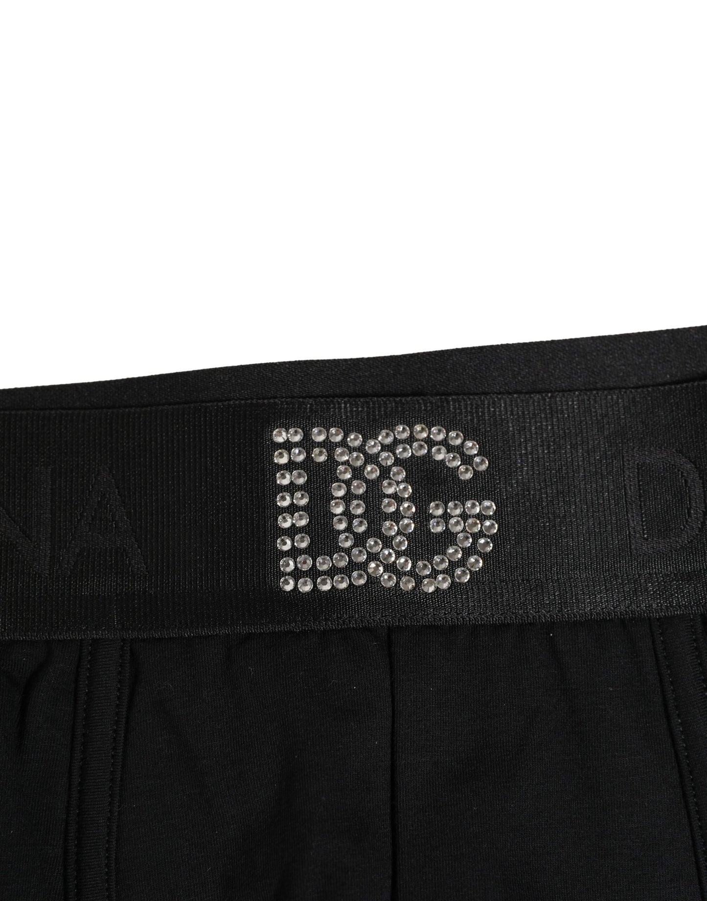 Black Cotton DG Embellish Logo Boxer Underwear