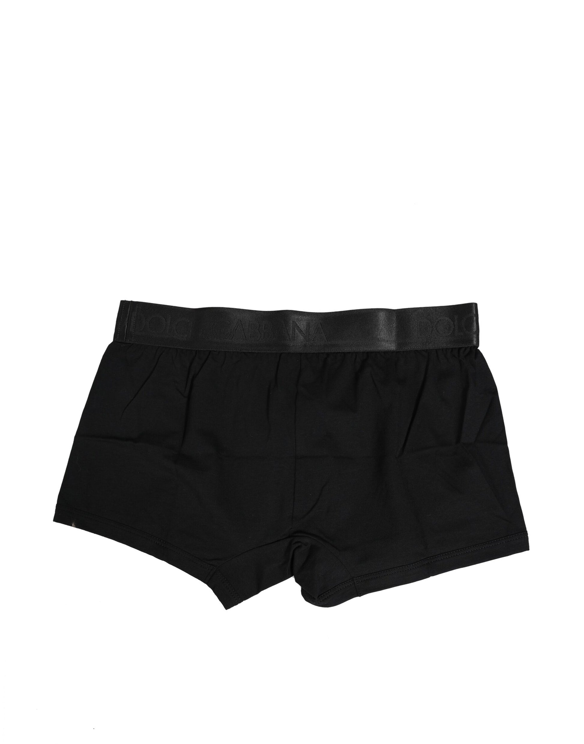 Black Cotton DG Embellish Logo Boxer Underwear
