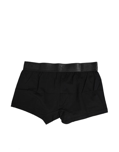 Black Cotton DG Embellish Logo Boxer Underwear
