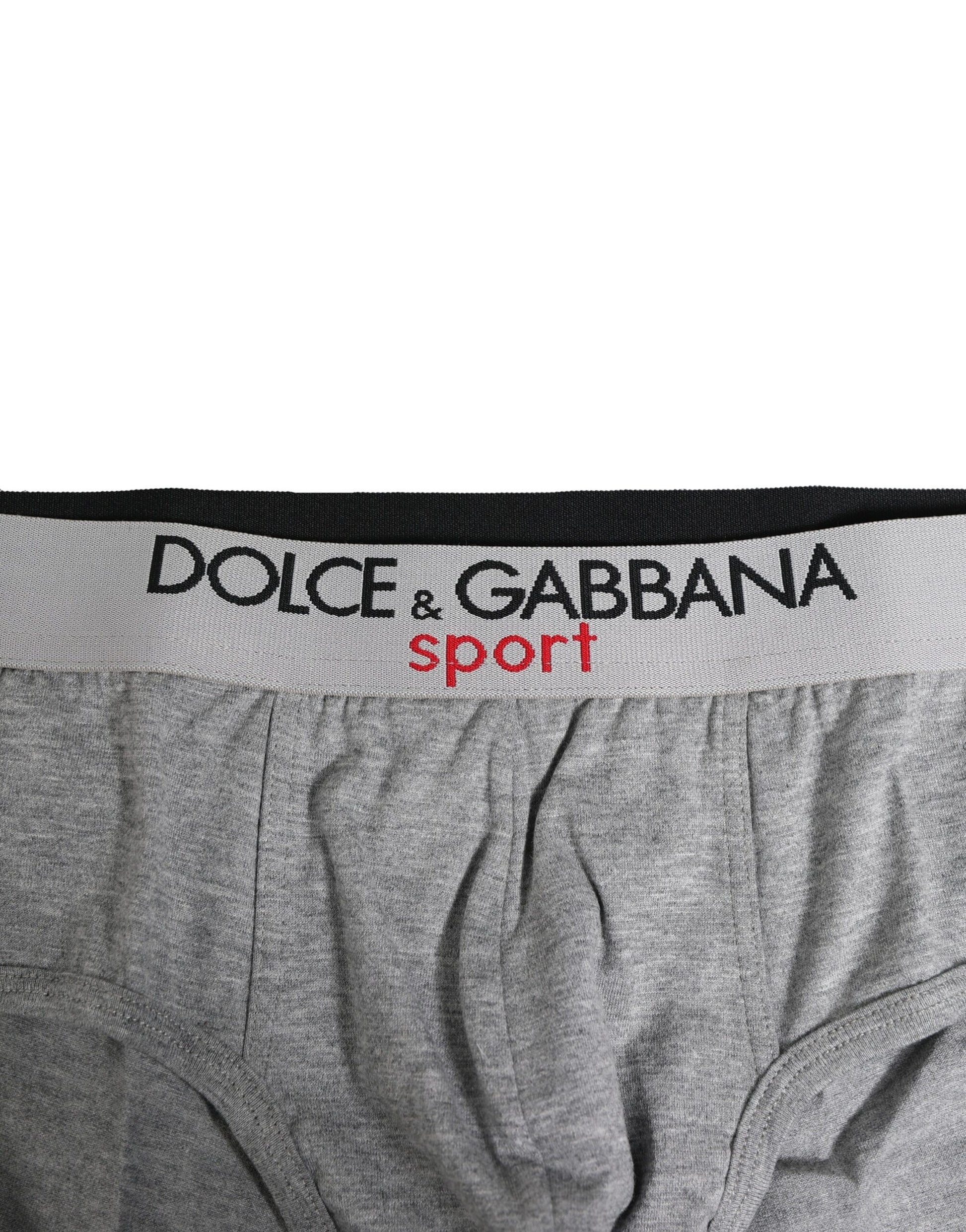 Gray Cotton Stretch Regular Men Brief Underwear