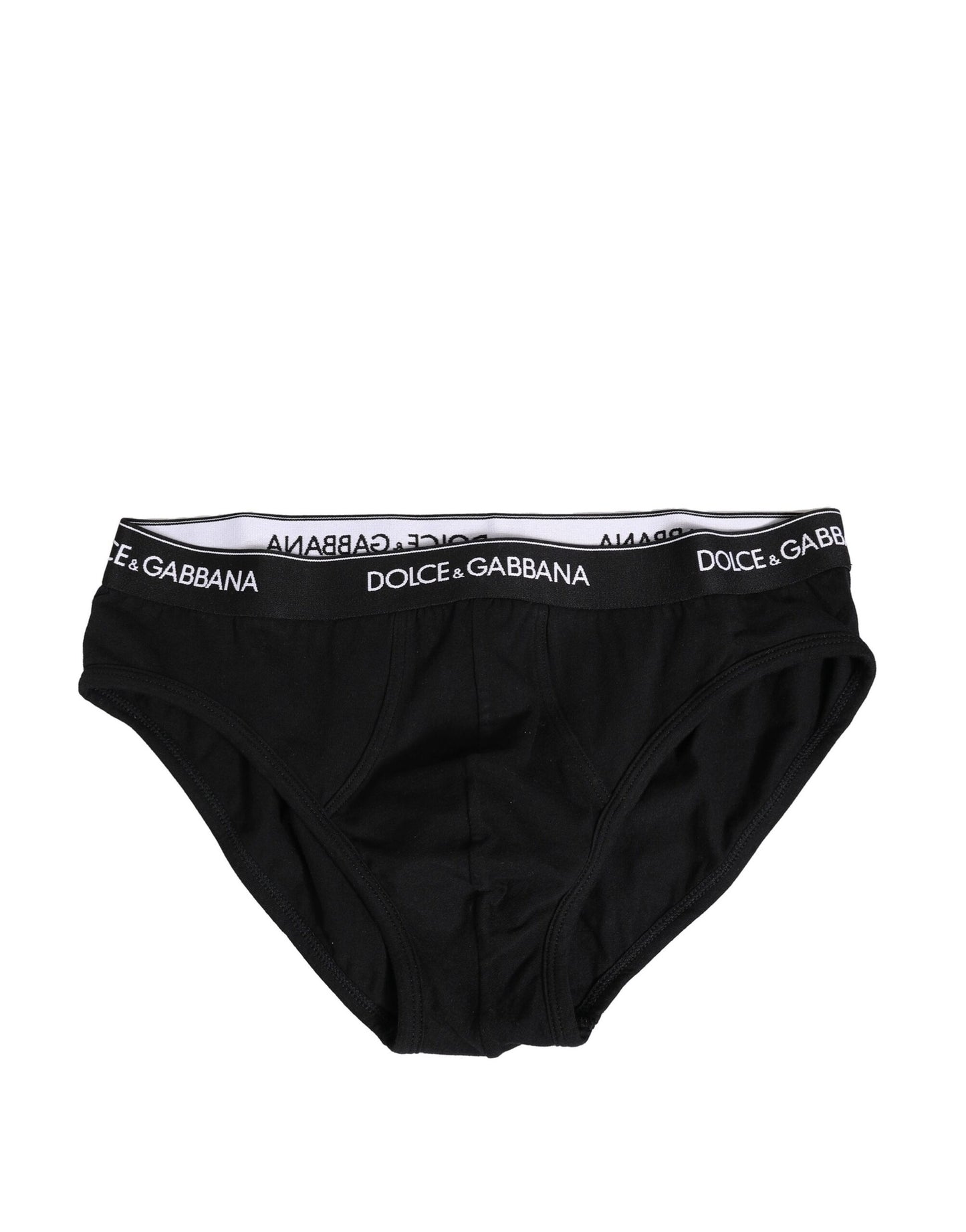 Black Cotton Stretch Regular Brief Underwear