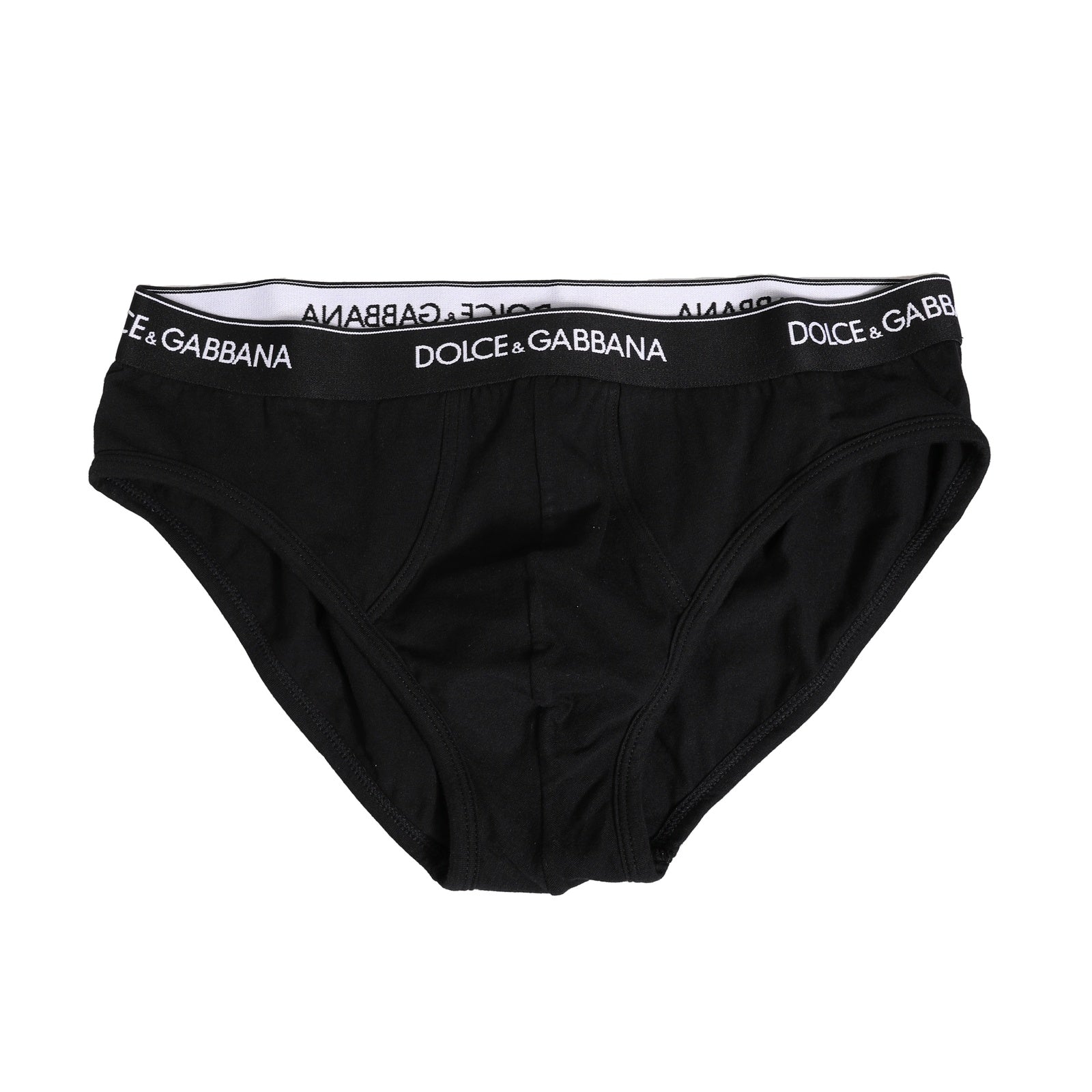 Black Cotton Stretch Regular Brief Underwear