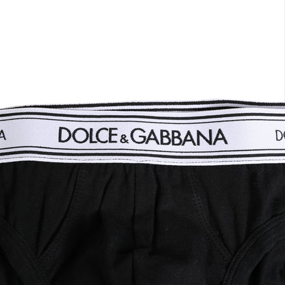 Black Cotton Stretch Regular Brief Underwear