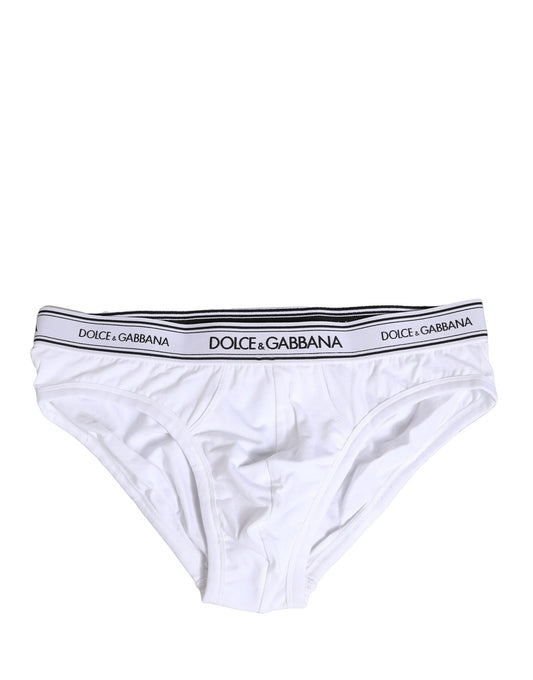 White Cotton Stretch Regular Brief Underwear