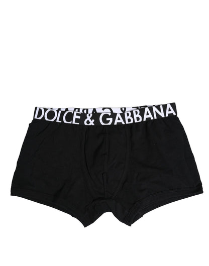 Black Cotton Stretch Regular Boxer Underwear