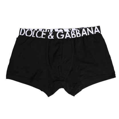 Black Cotton Stretch Regular Boxer Underwear