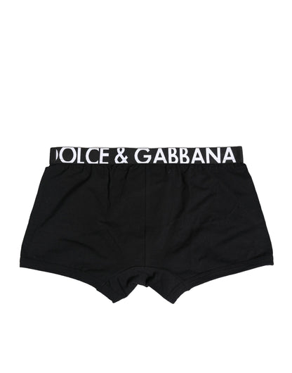 Black Cotton Stretch Regular Boxer Underwear