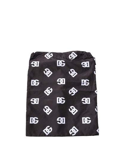 Black DG Logo Print Beachwear Shorts Swimwear