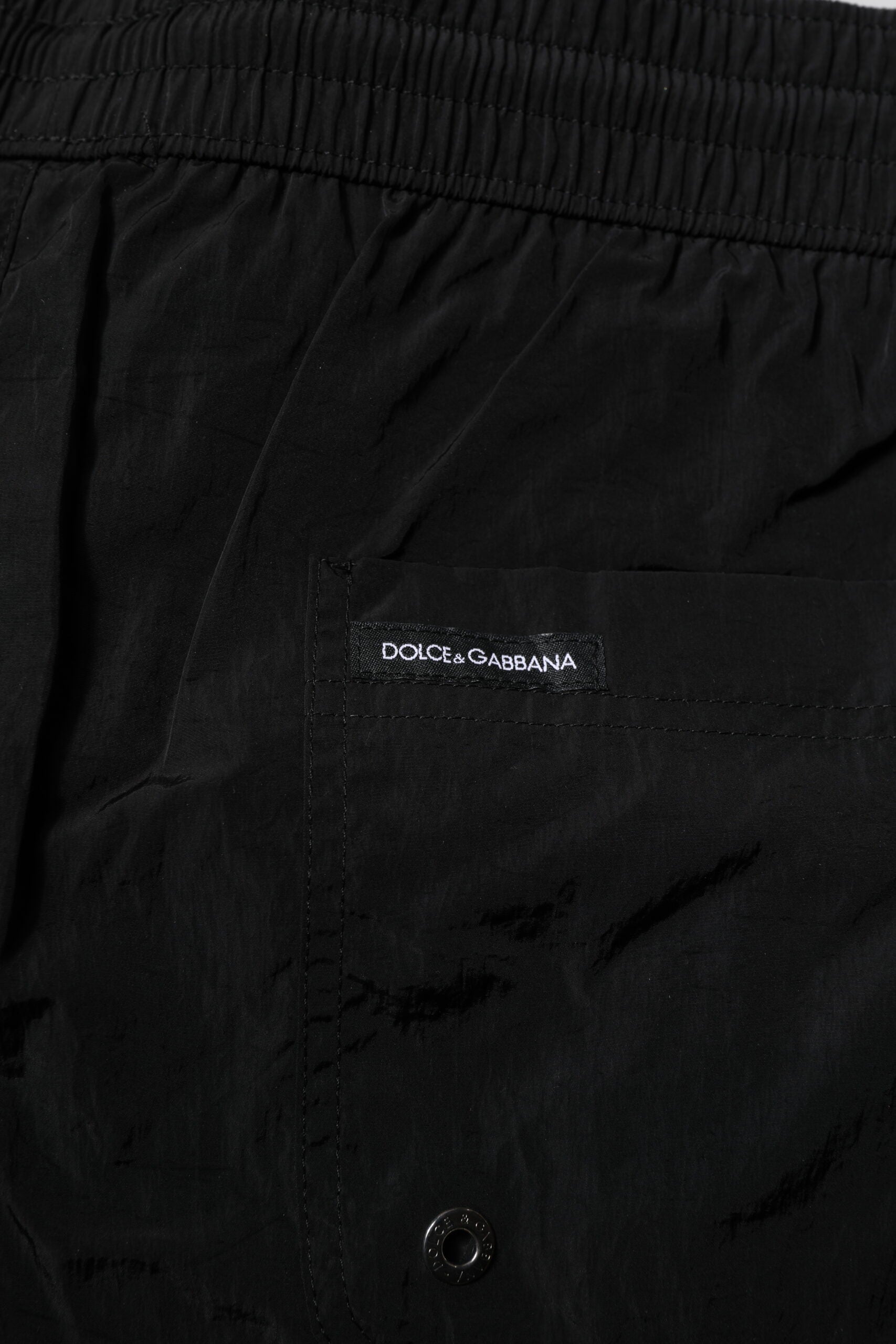 Black Polyester Beachwear Men Shorts Swimwear