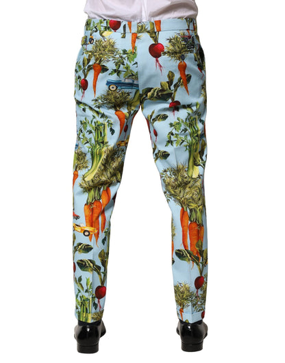 Multicolor Cotton Tapered Men Pants