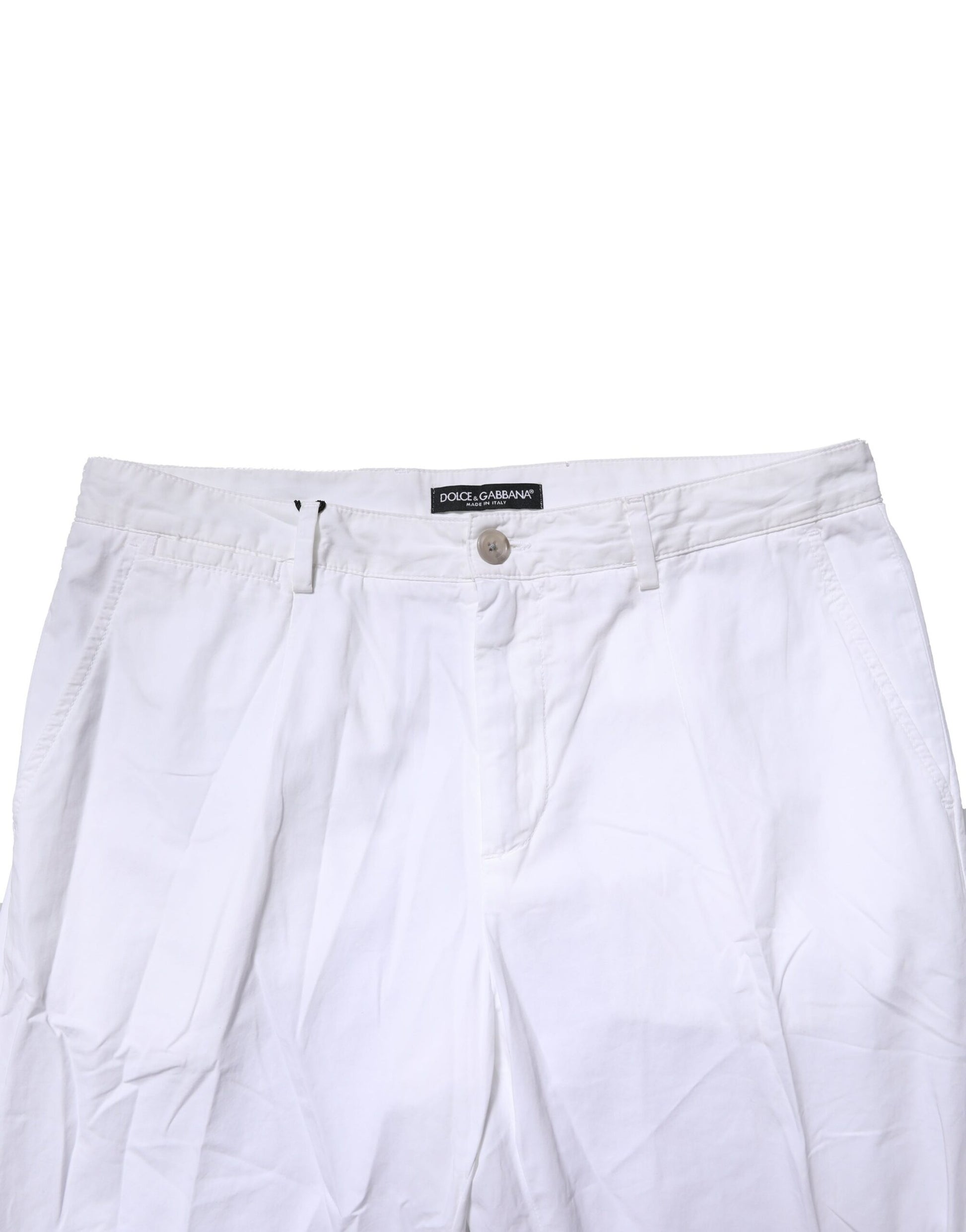 White Cotton Dress Slim Formal Pants