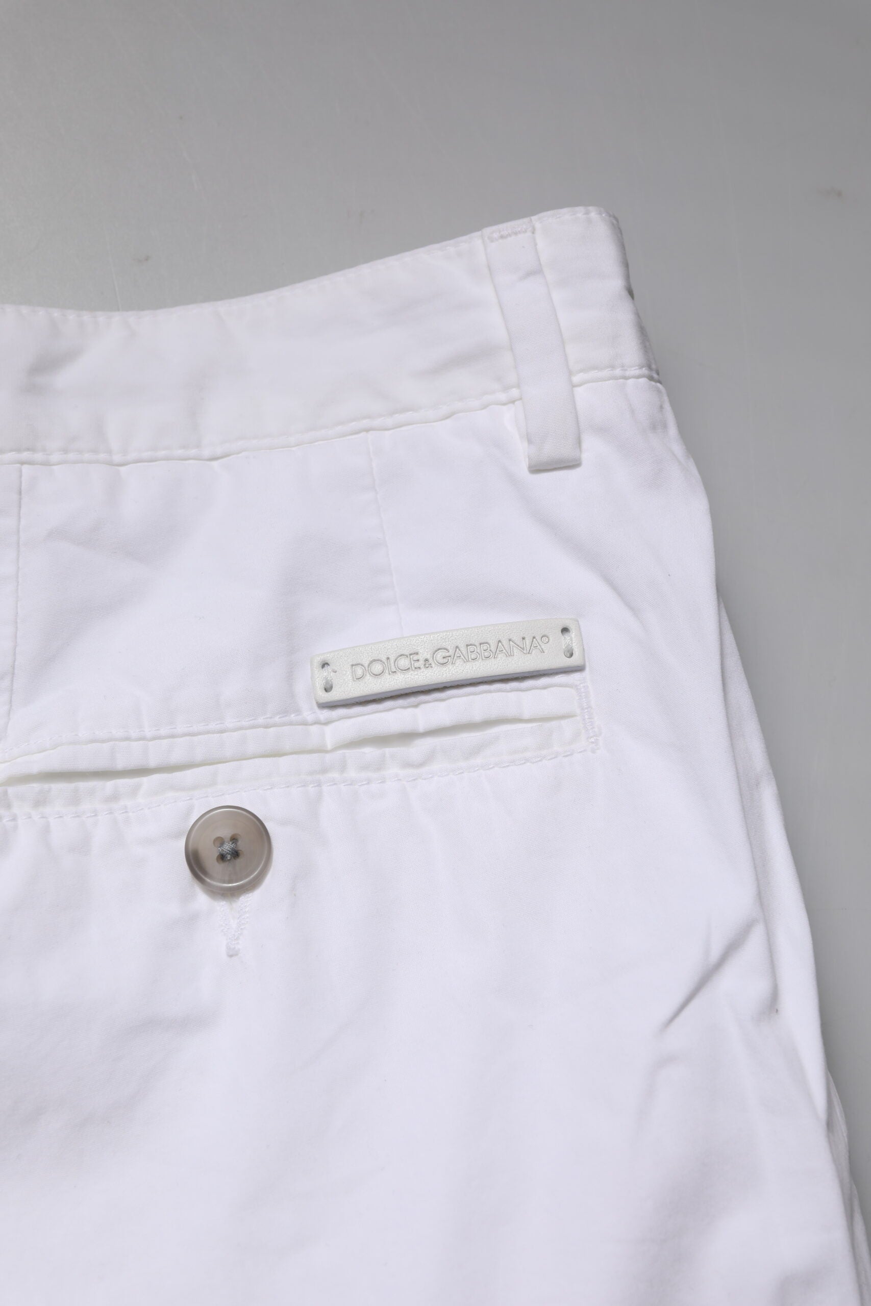 White Cotton Dress Slim Formal Pants