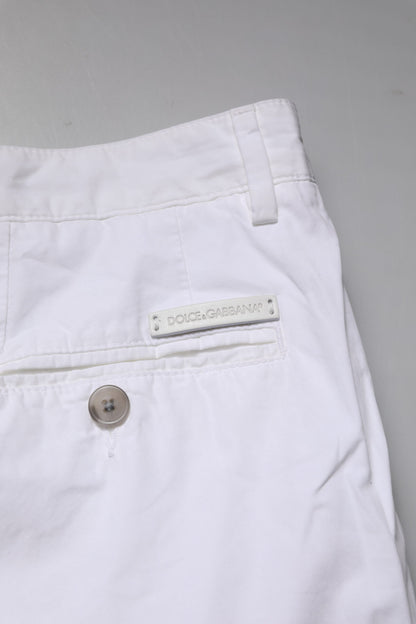 White Cotton Dress Slim Formal Pants