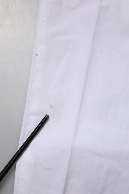 White Cotton Dress Slim Formal Pants
