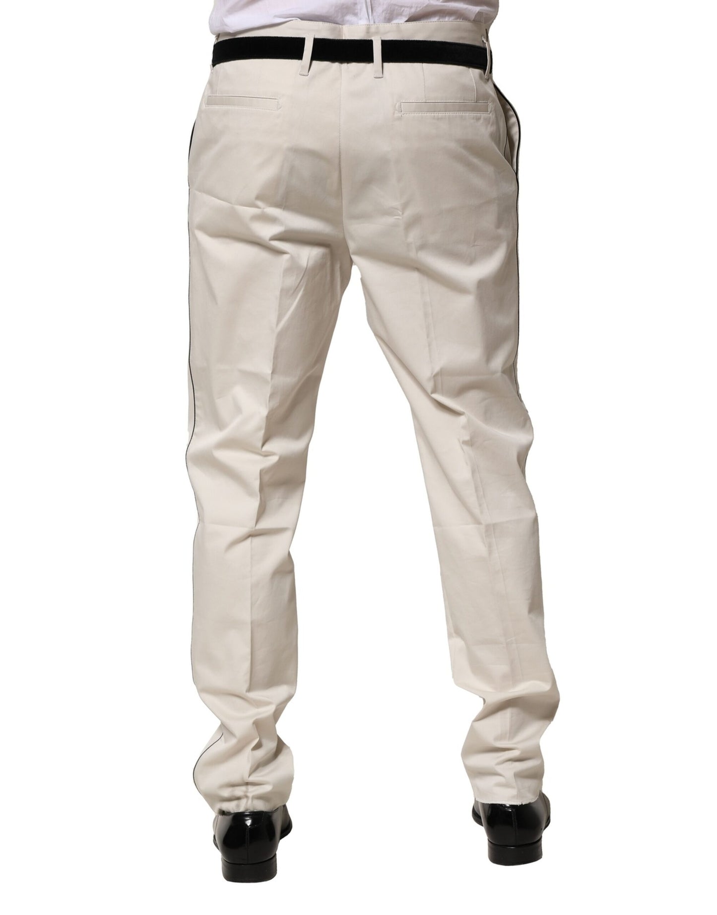 White Cotton Dress Slim Formal Pants