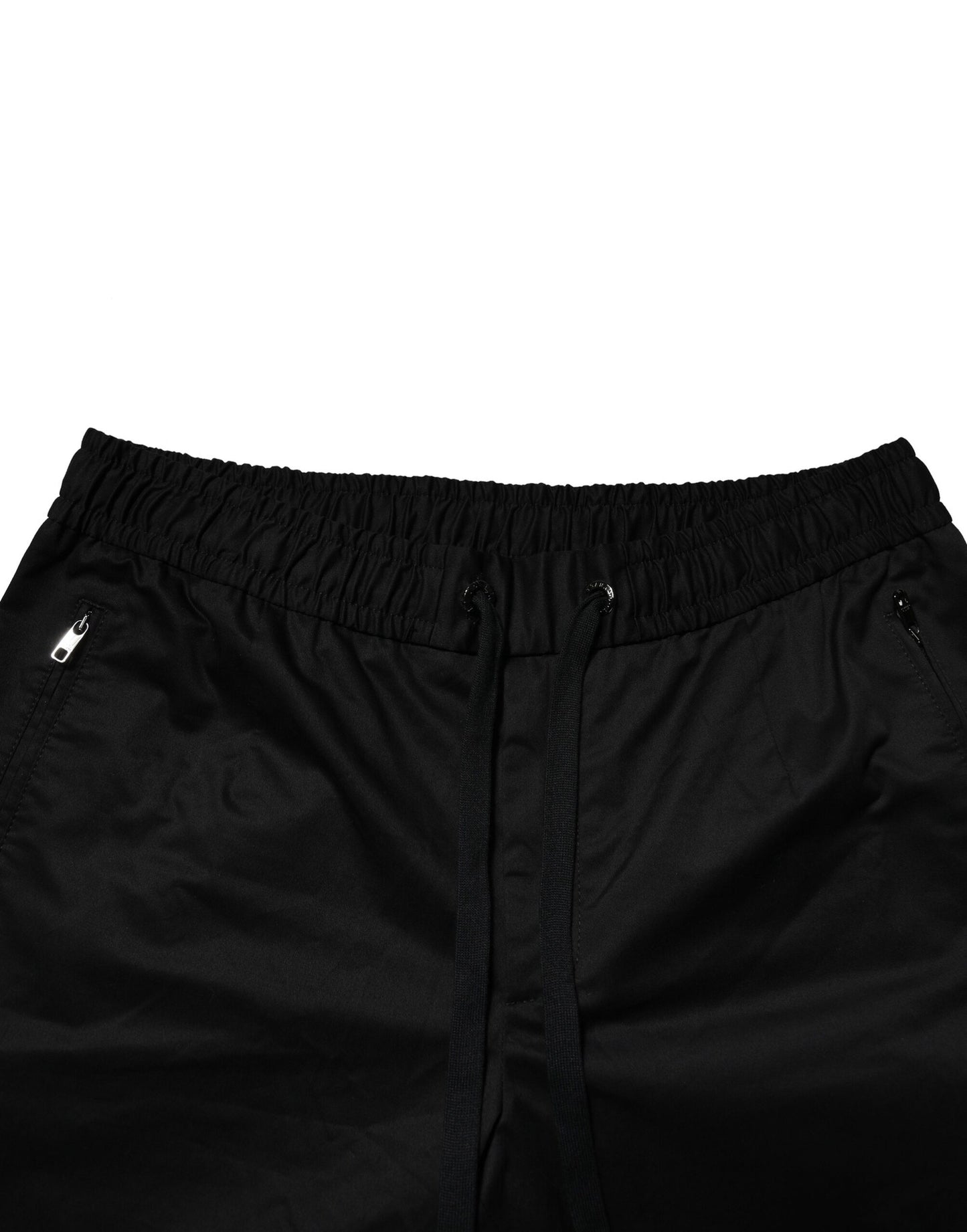 Black Cotton Stretch Jogger Pants