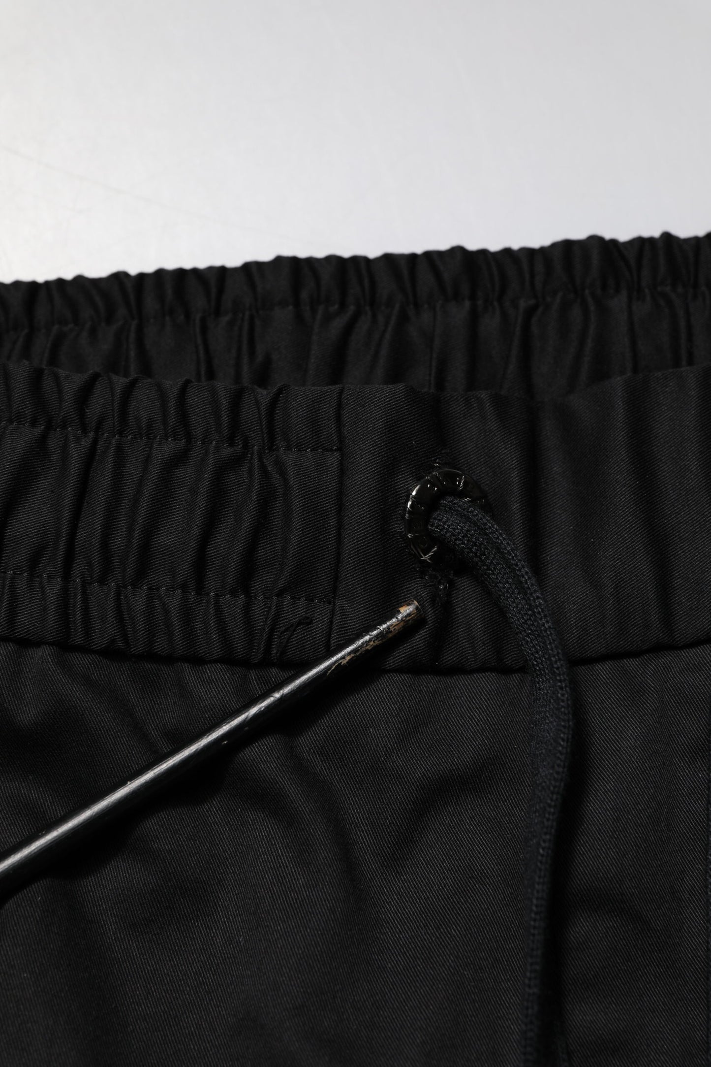 Black Cotton Stretch Jogger Pants