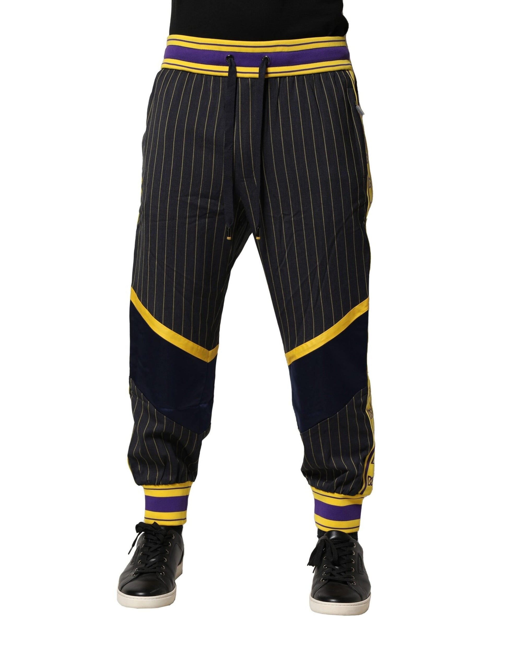 Multicolor Stripes Wool Jogger Pants