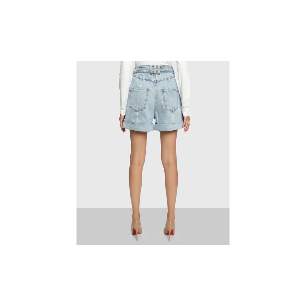 Blue Cotton Short