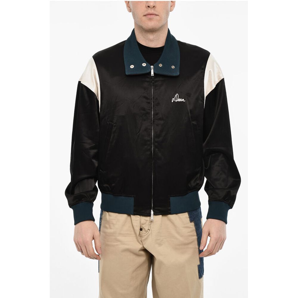 Satin Jacket with Velvet Collar