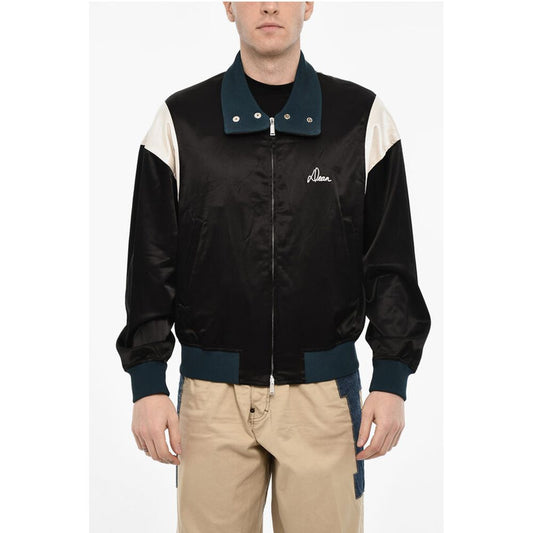 Satin Jacket with Velvet Collar