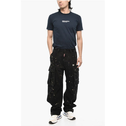 Acid Wash Cargo ICON Pants with Metal Detail
