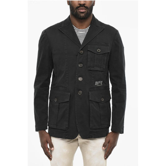 Cotton Twill Blazer with Breast Pocket