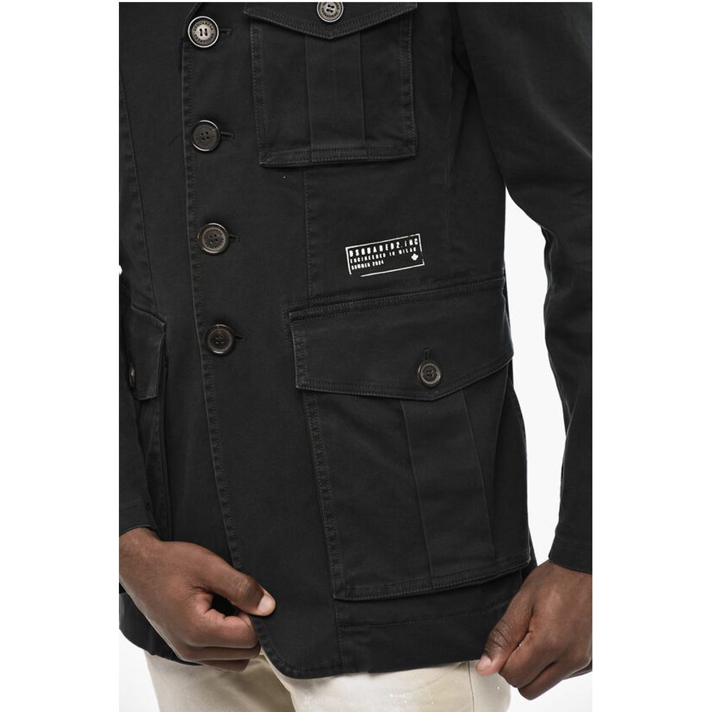 Cotton Twill Blazer with Breast Pocket