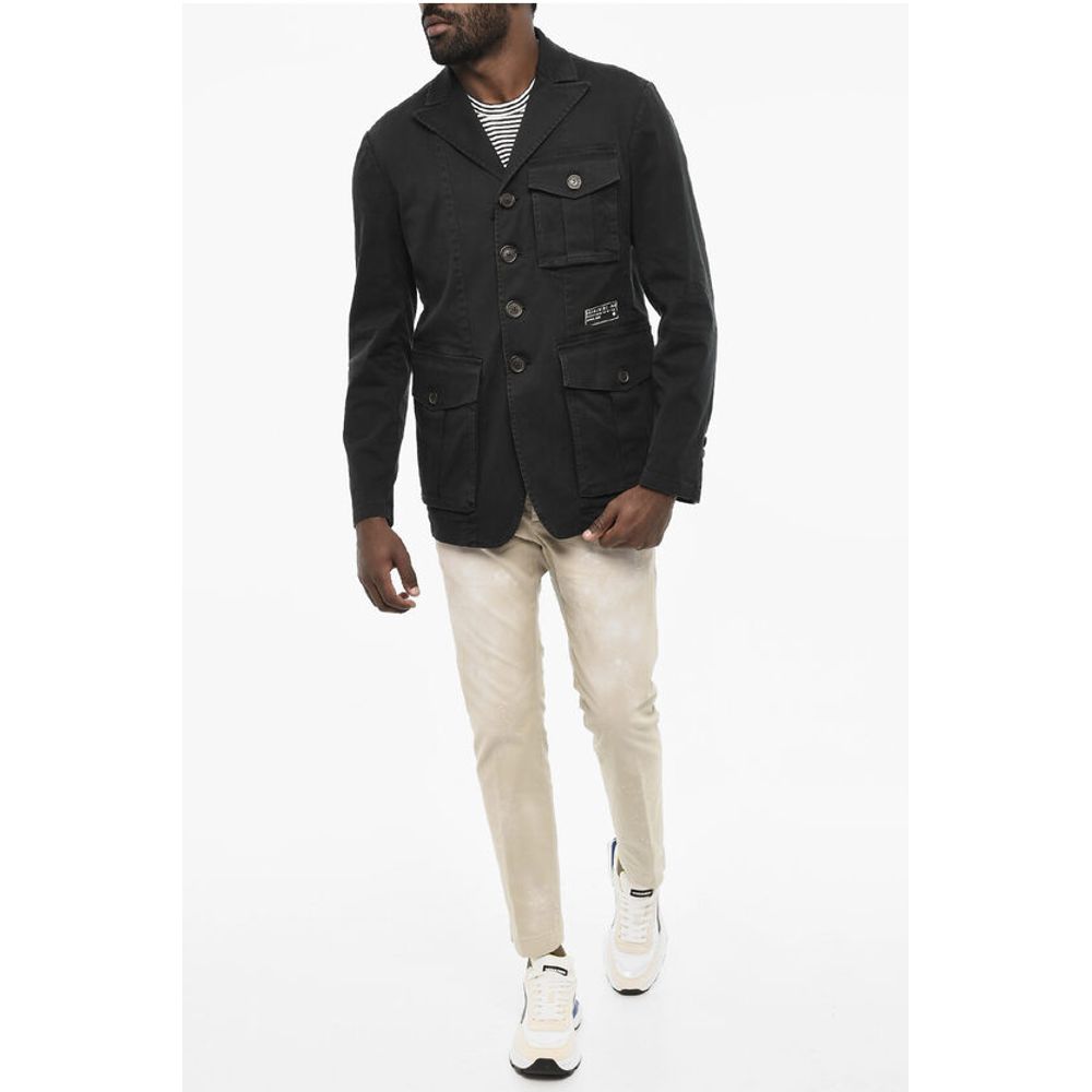 Cotton Twill Blazer with Breast Pocket