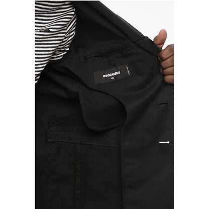 Cotton Twill Blazer with Breast Pocket