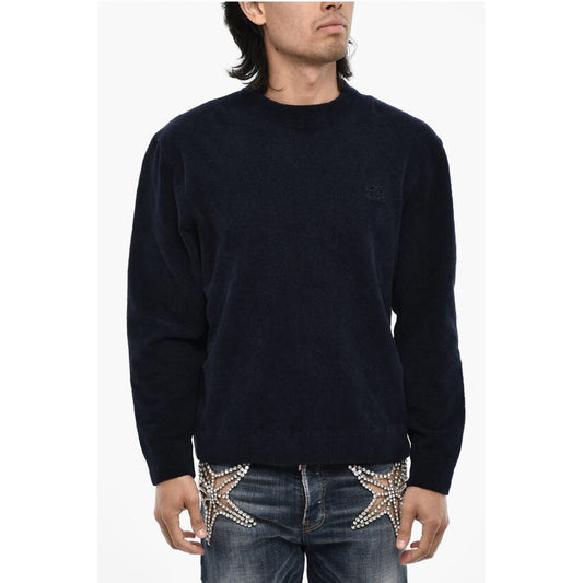 Terry Cotton Crew-neck Sweater with Monogram