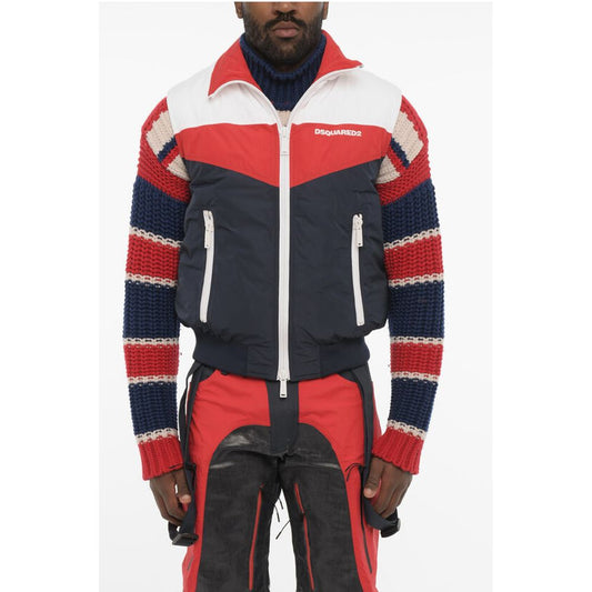 Sleeveless Color Block Padded Jacket
