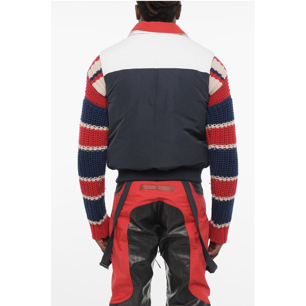 Sleeveless Color Block Padded Jacket